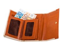 Wallet With Monetary Denominations Stock Photography Wallet With Monetary Denominations Stock Photography