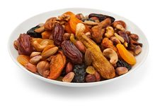 Mixed Dry Fruits On A Plate Stock Photos
