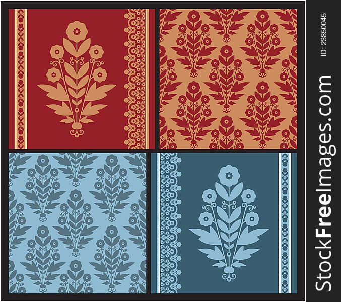 Set Of Floral Design Elements