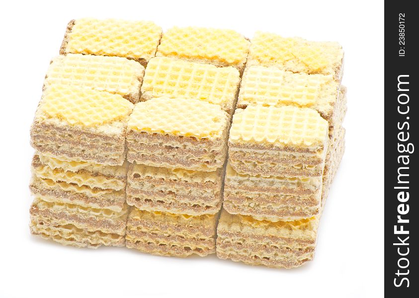 Wafers  on white background