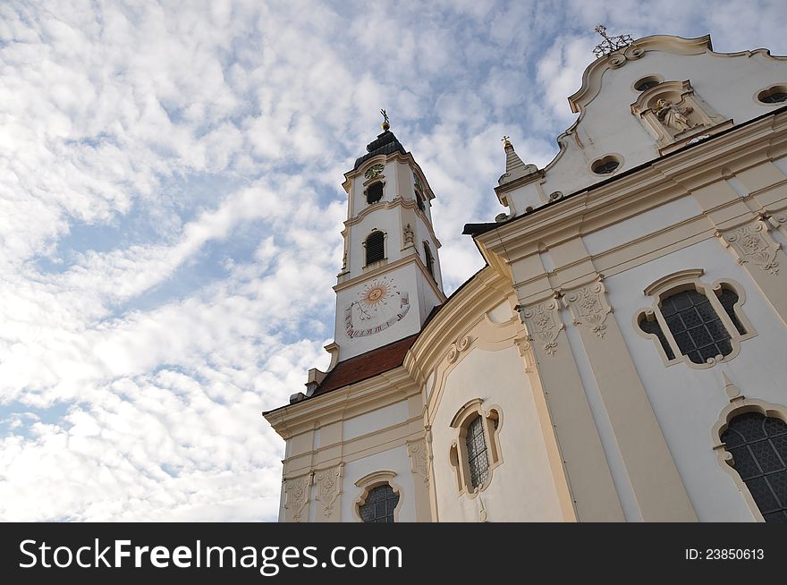 Baroque church in Steinhausen, Germany - the prettiest village church of the world