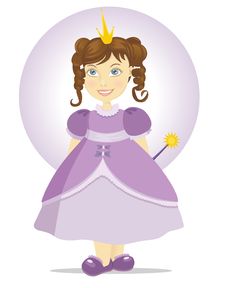 Fairy Princess With A Magic Wand Royalty Free Stock Images