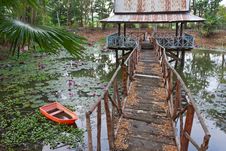 Old Wooden Bridge. Royalty Free Stock Photos Old Wooden Bridge. Royalty Free Stock Photos