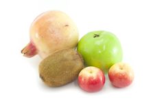 Fresh Pomegranate Kiwi And Apple Stock Photography Fresh Pomegranate Kiwi And Apple Stock Photography