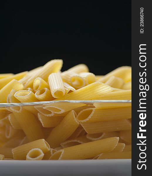 Dried italian pasta (macaroni) close up. Dried italian pasta (macaroni) close up