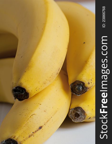 Fresh bananas background close up