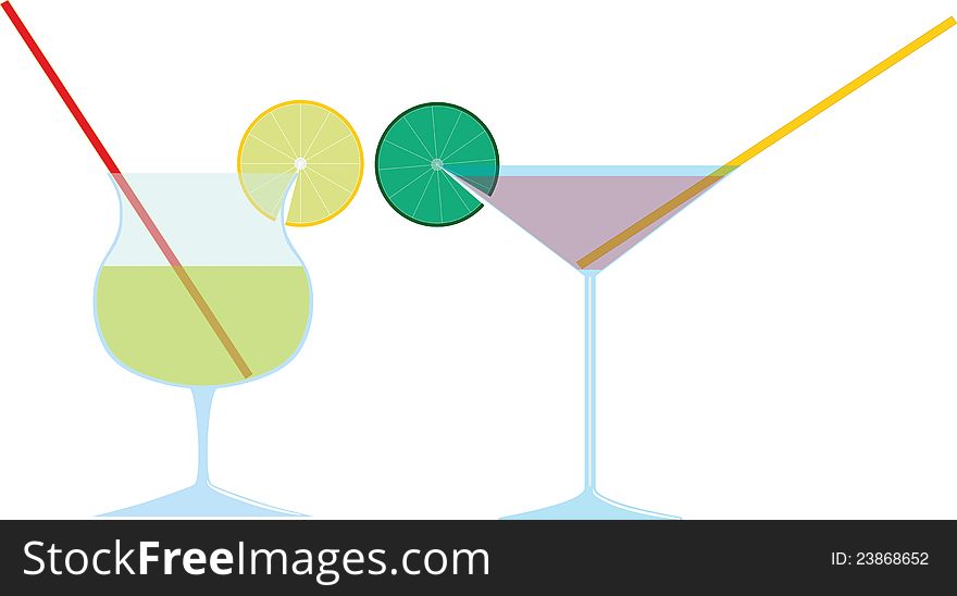 Glasses For Drinks And Cocktails
