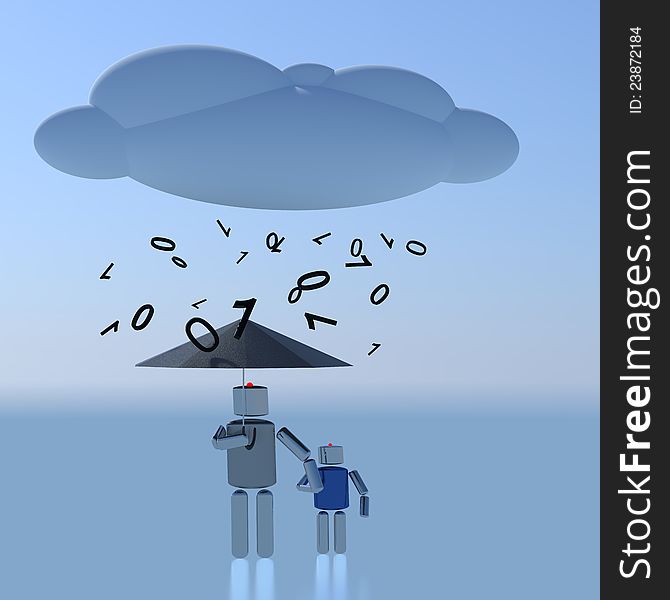 Concept for cloud technology. Concept for cloud technology.