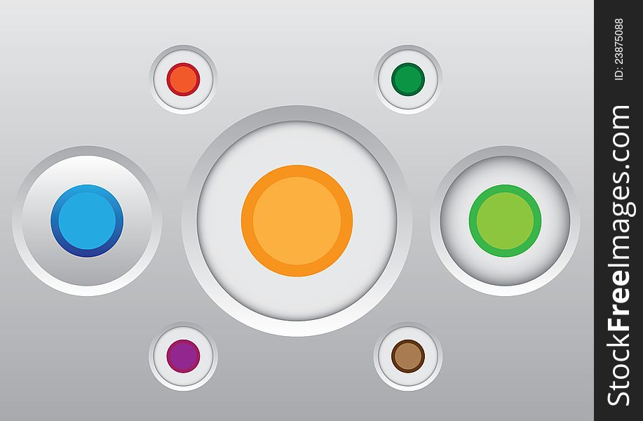 Button icon set. vector illustration