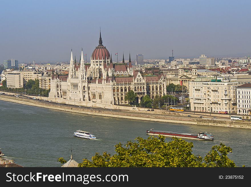 Famous building of Parliament in Budapest, Hungary, Europe