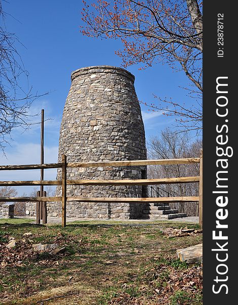 Entrance to the tower at Washington Monument State Park in Maryland. This the original Washington Monument that sits on South Mountain near Boonsboro MD