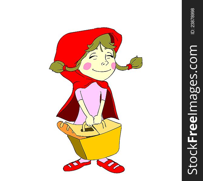 Funny illustration of little red riding hood. Perfect for children pics, kindergarden, banners, web based designs or even t-shirts and, of course, books of fables. Also available as Adobe Illustrator (AI) format. Funny illustration of little red riding hood. Perfect for children pics, kindergarden, banners, web based designs or even t-shirts and, of course, books of fables. Also available as Adobe Illustrator (AI) format.