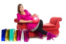 Pregnant Women In Pink Color Dresses Stock Photos Pregnant Women In Pink Color Dresses Stock Photos