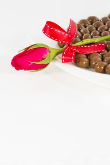Chocolate And Rose In The Valentine S Day Stock Images Chocolate And Rose In The Valentine S Day Stock Images