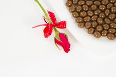 Chocolate And Rose In The Valentine S Day Stock Photography Chocolate And Rose In The Valentine S Day Stock Photography