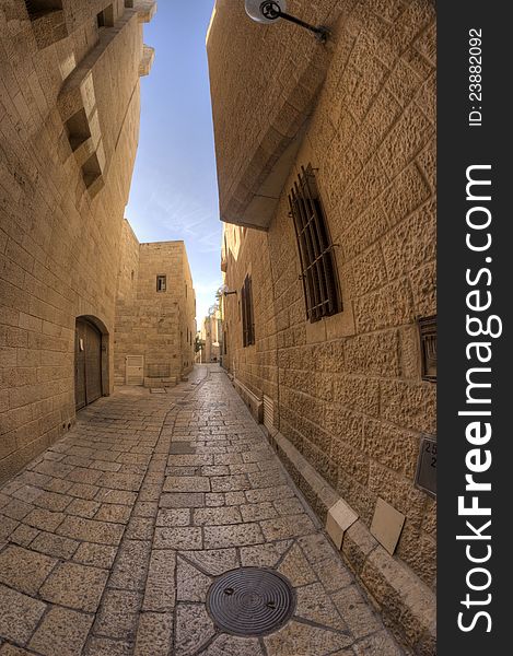 Old jerusalem streets in Israel travel attraction