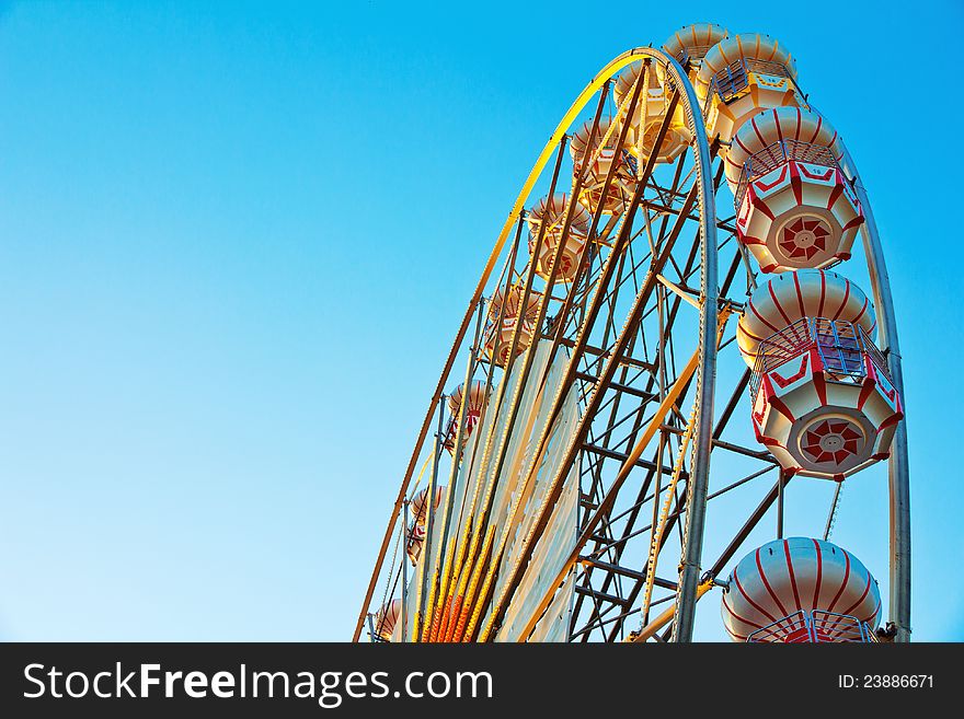 Ferris Wheel At  Sunrise