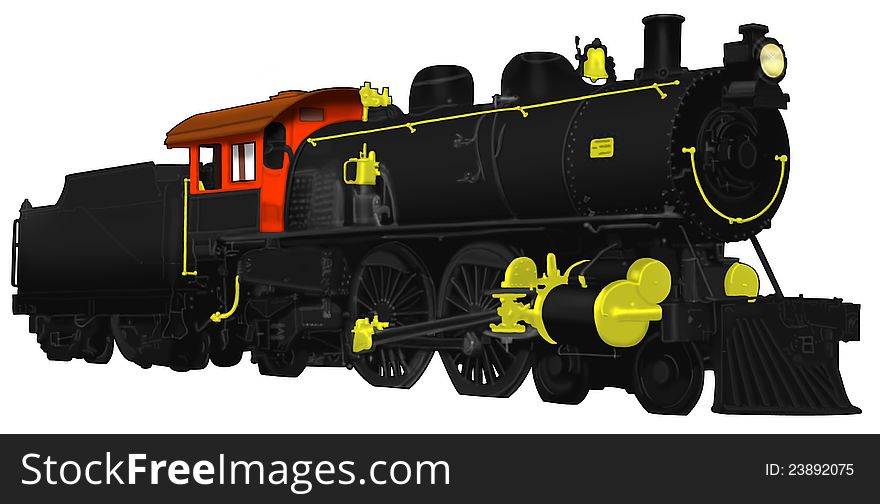 1800 S Steam Locomotive With Coal Car