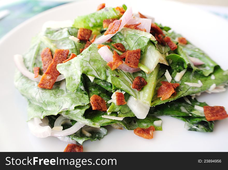 Ceasar Salad on a plate