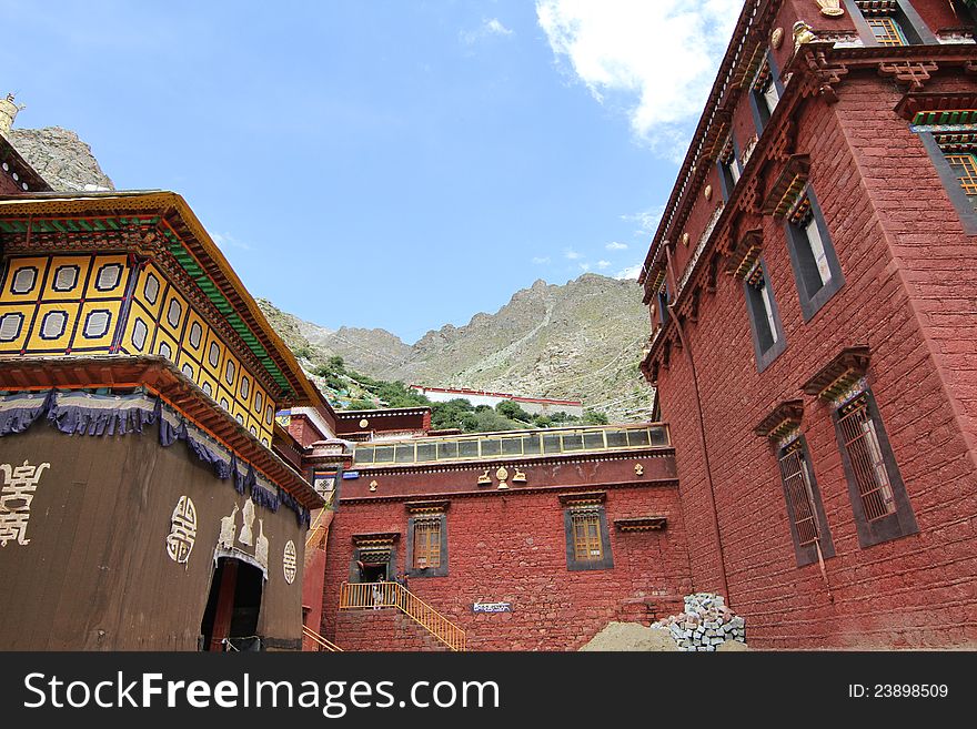 Buddhist Monastery In Tibet
