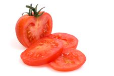 Vine Ripe Tomato Slices Royalty Free Stock Image