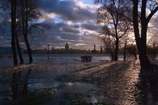 Flood Of The River Neva Stock Image Flood Of The River Neva Stock Image