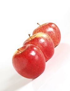 Three Red Apples Royalty Free Stock Photography Three Red Apples Royalty Free Stock Photography