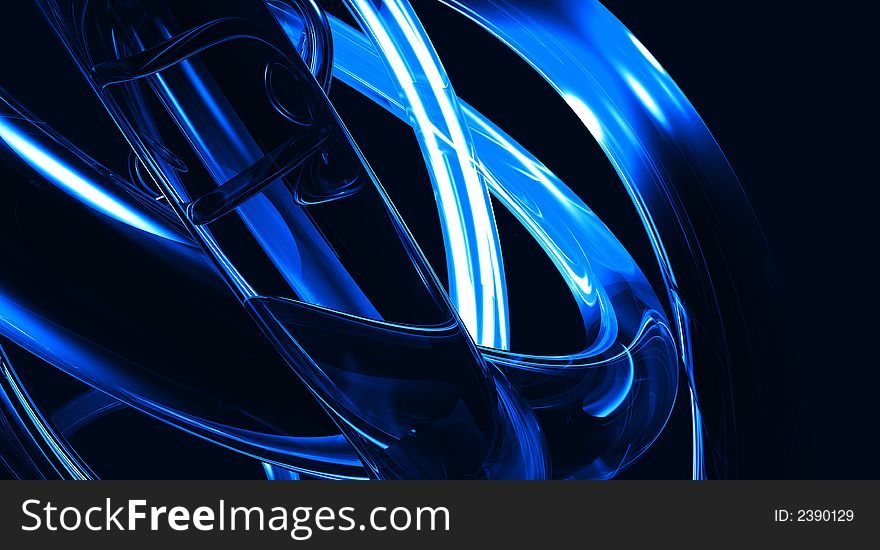 Glass rings- 3d render of glass-like curves entwined in a softly lit space. Monochromatic, color can be altered to suit your purpose. Glass rings- 3d render of glass-like curves entwined in a softly lit space. Monochromatic, color can be altered to suit your purpose