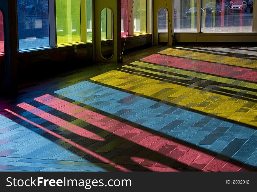 the casting color from wall to ground of Montreal Conference Palace.