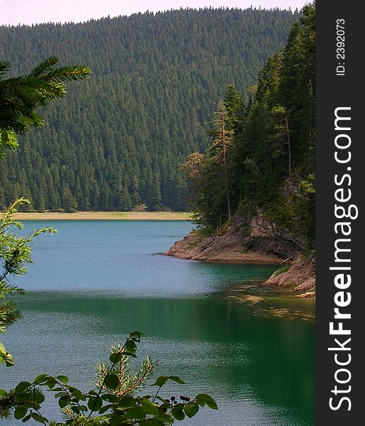 Beautiful Black lake of mountain Durmitor, Montenegro. Beautiful Black lake of mountain Durmitor, Montenegro