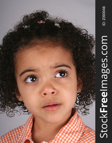 Close up of a young toddler girls brown eyes. Close up of a young toddler girls brown eyes