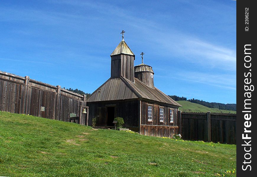 Russian Chapel in National Historical park in California. Russian Chapel in National Historical park in California