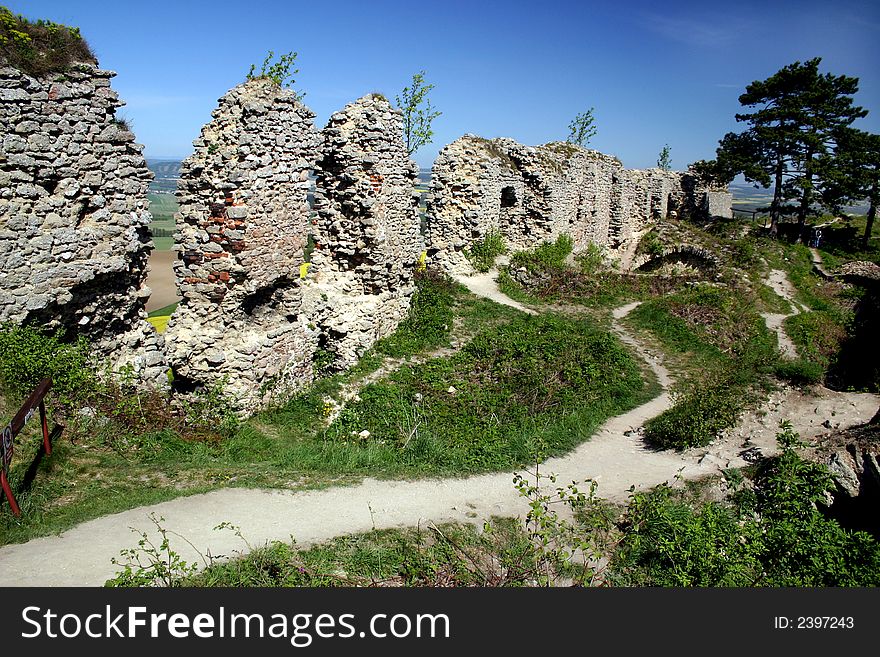 Wiev on the ruin castle Stary Jicin