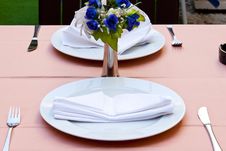 Empty Restaurant Table - Dubrovnik Stock Photography