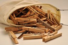 Clothenspin Bag Royalty Free Stock Images Clothenspin Bag Royalty Free Stock Images