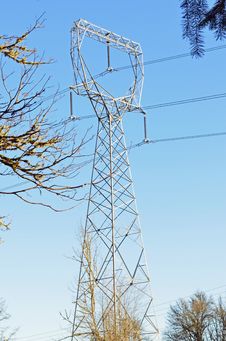 Power Line Tower Royalty Free Stock Image