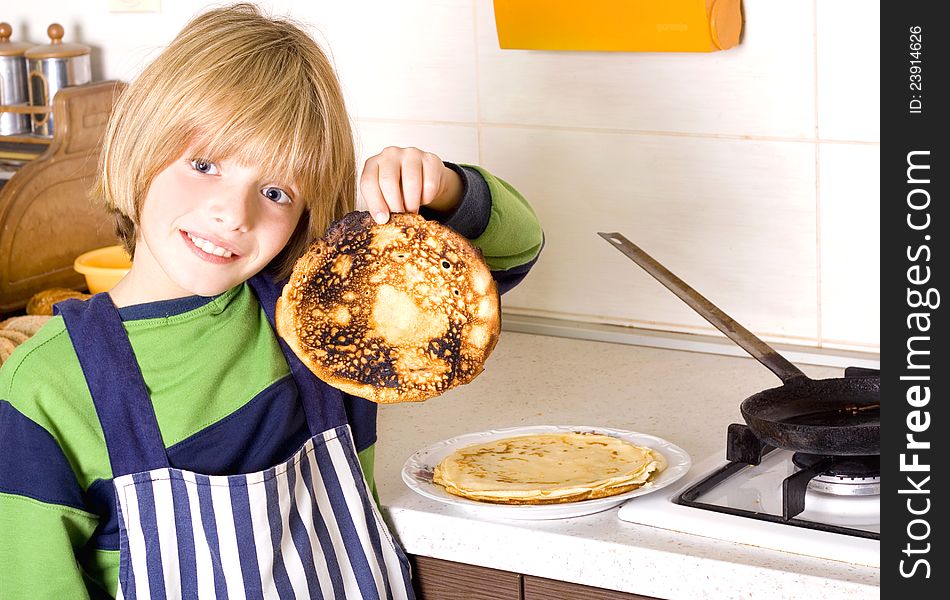 CHILD PREPARING FOOD AND EDUCATION