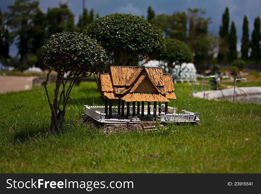 Cute little Thai house in the park. Cute little Thai house in the park