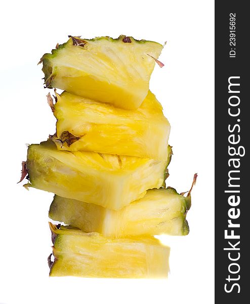 Ripe pineapple isolated on white. Ripe pineapple isolated on white