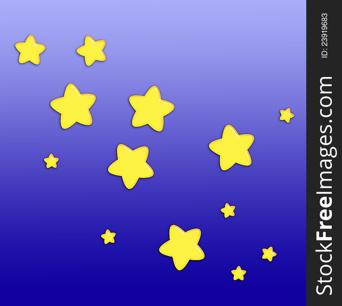 yellow star on blue background