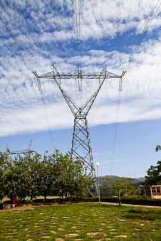 Power Line Tower Stock Image