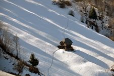Snowy Shadow Chalet Royalty Free Stock Photography Snowy Shadow Chalet Royalty Free Stock Photography