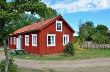 Typical Scandinavian Wooden House Royalty Free Stock Image Typical Scandinavian Wooden House Royalty Free Stock Image