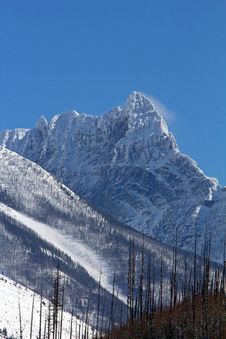 Wind Blowing Snow Off The Peak Stock Photo Wind Blowing Snow Off The Peak Stock Photo