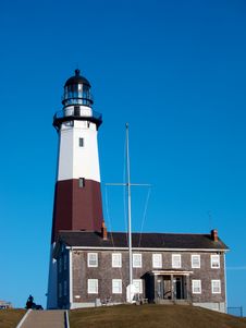Blue Skies And A Lighthouse Royalty Free Stock Photography Blue Skies And A Lighthouse Royalty Free Stock Photography