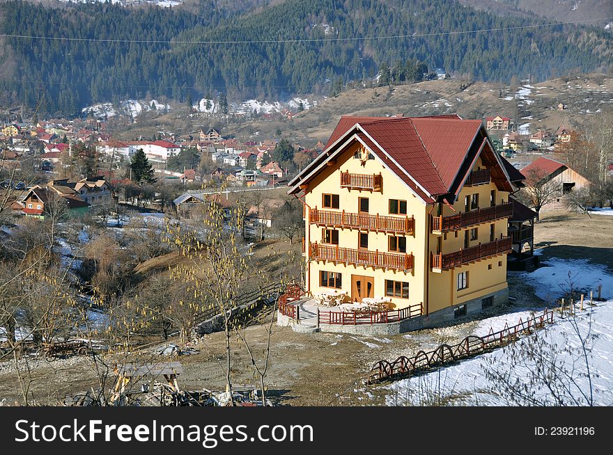 Beautiful wooden cottage in Transylvania mountain forest. Beautiful wooden cottage in Transylvania mountain forest