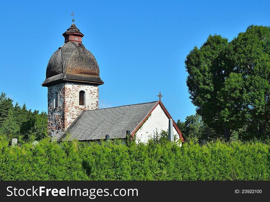 Old Rural Church In Scandinavia