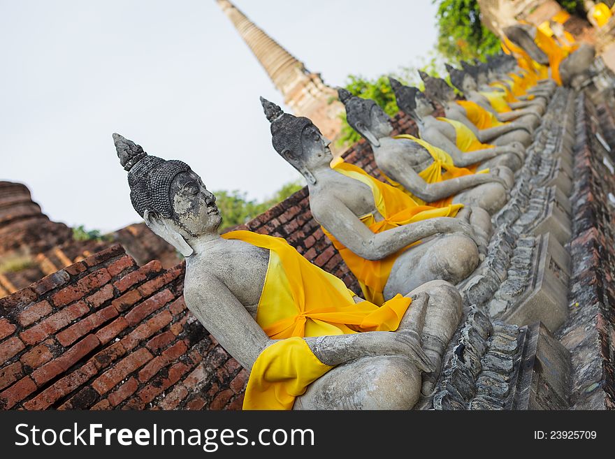 Old buddha Status at Ayutthaya, Thailand. Old buddha Status at Ayutthaya, Thailand