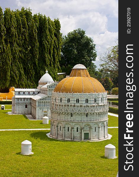 Beatiful white temple in Florence Italy (miniature park). Beatiful white temple in Florence Italy (miniature park)