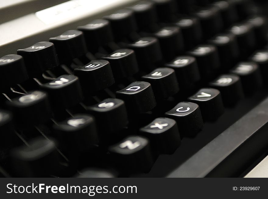 Close up of an Antique typewriter